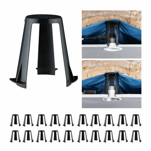 PAULMANN Příslušenství distanční vložka 20ks pro vestavná svítidla 62 - 90mm černá