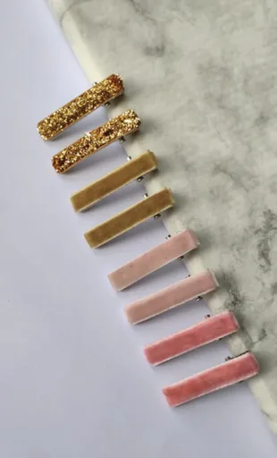 Sponky do vlasů LESS IS MORE - růžové (8 ks)