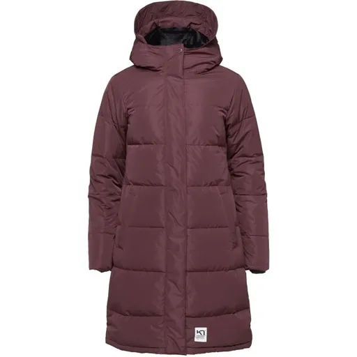 KARI TRAA KYTE Dámský péřový kabát, vínová, velikost