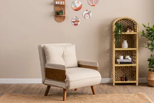 Rozkládací křeslo Cosmo Single - Cream