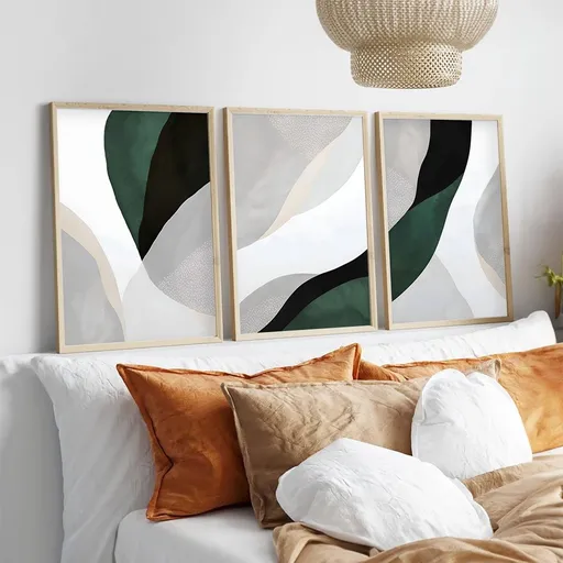 Dekorativní rámovaný obraz z MDF (3 kusy) Huhu229 - 50 x 70