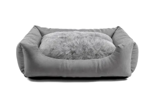 Vsepropejska Tedy pelech pro psa s kožíškem Barva: Šedá, Rozměr (cm): 110 x 85