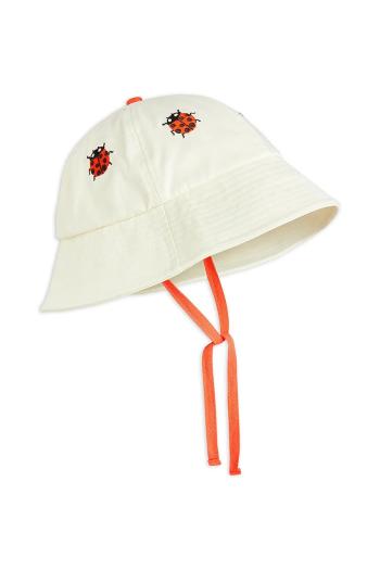 Detský bavlnený klobúk Mini Rodini Ladybug béžová farba, bavlnený, 2526510211