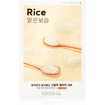 Missha Airy Fit Rice plátýnková maska s čisticím a osvěžujícím účinkem 19 g