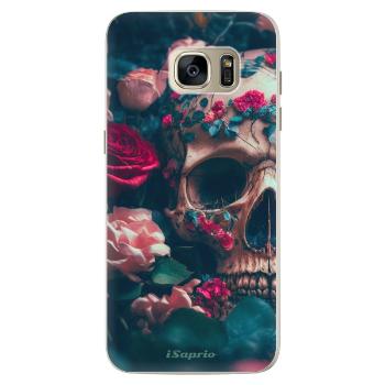 Silikonové pouzdro iSaprio - Skull in Roses - Samsung Galaxy S7 Edge