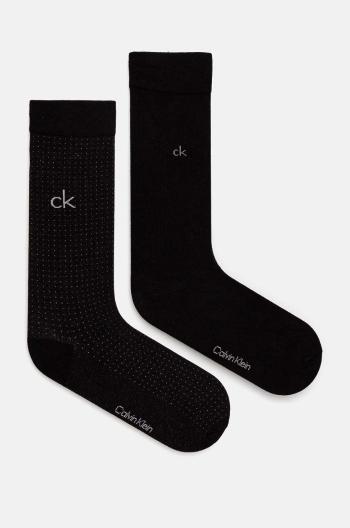 Ponožky Calvin Klein 2-pack pánské, černá barva, 701229432