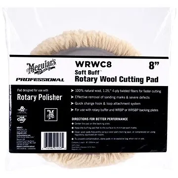Meguiar's Soft Buff Rotary Wool Pad 8" / 200 mm - vlněný leštící kotouč určený pro rotační leštičku, (WRWC8)