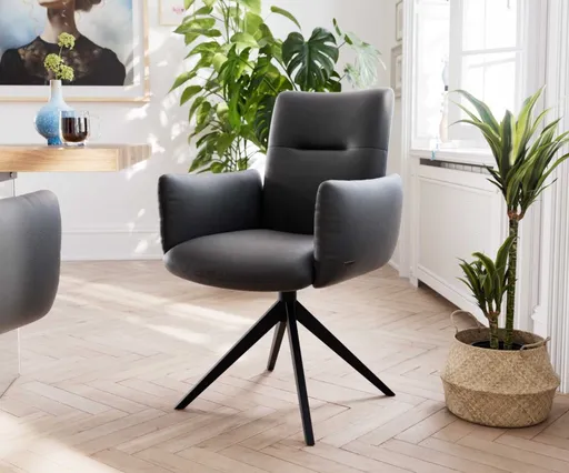 Otočná židle Jova-Flex s područkami křížová podnož široká kov