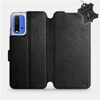 Flip pouzdro na mobil Xiaomi Redmi 9T - Černé - kožené - Black Leather (5903516623952)