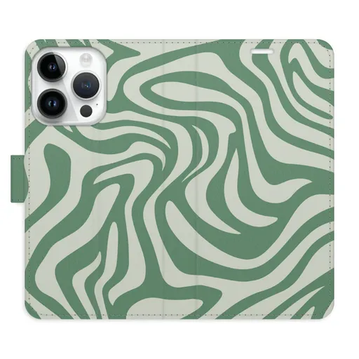 Flipové pouzdro iSaprio - Zebra Green 02 - iPhone 15 Pro