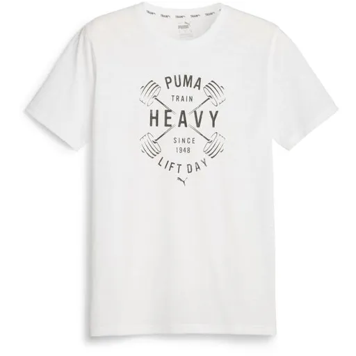 Puma GRAPHIC TEE Pánské triko, bílá, velikost