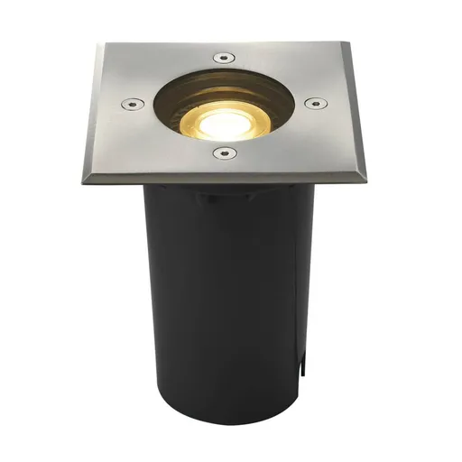 SLV BIG WHITE SOLASTO 120, venkovní zapuštěné podlahové svítidlo, LED GU10 51 mm, IP67, hranaté, nerezová ocel, max. 6W  227684