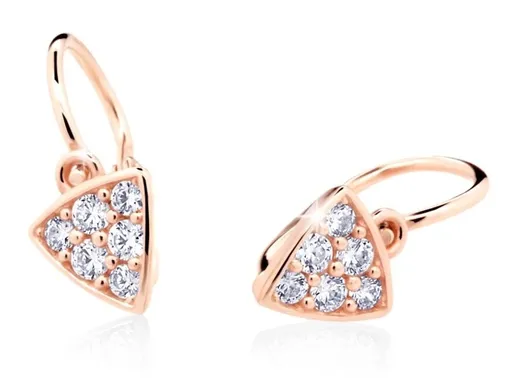Cutie Diamonds Třpytivé dětské náušnice z růžového zlata s brilianty DC2207-10-00-X-4