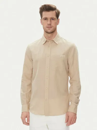 Calvin Klein pánská béžová košile J30J327295 XL