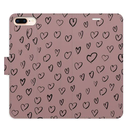 Flipové pouzdro iSaprio - Heart Dark 02 - iPhone 7 Plus