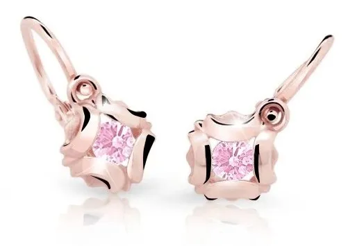 Cutie Jewellery Slušivé dětské náušnice z růžového zlata C2216-10-X-4 růžová