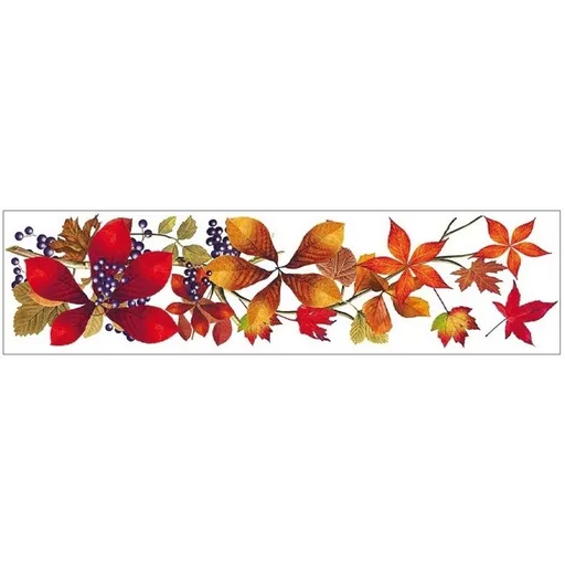 Okenní fólie pruh s podzimním listím 59 x 15 cm č.4