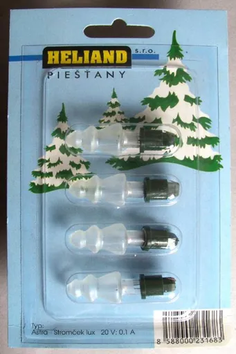 Exihand Blistr 4 žárovky ASTRA stromeček bílý 20V/0,1A