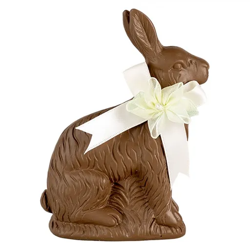 Dekorace čokoládový králík s mašlí - 9*4*13 cm 6PR5202