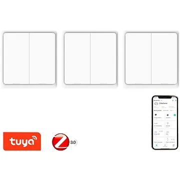 Immax NEO Smart sada 3x vypínač 2-tlačítkový Zigbee 3.0 (07507C)