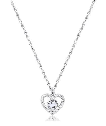 S'Agapõ Něžný náhrdelník Srdíčko s krystalem Lucky Light SKT35