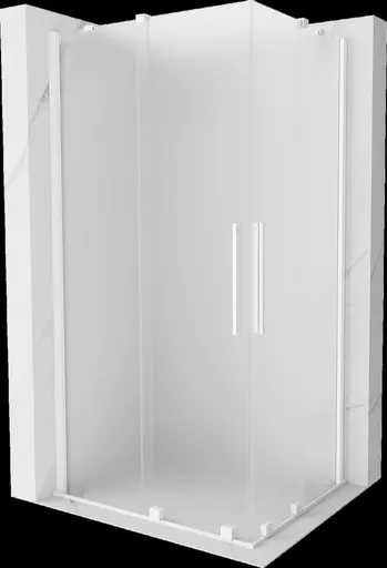 MEXEN/S Velar Duo sprchový kout, posuvné dveře 100 x 90, dekor, bílá 871-100-090-32-20