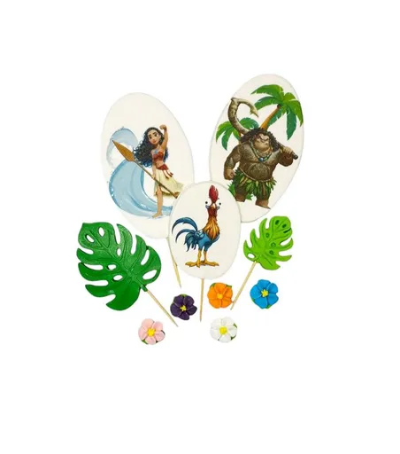 Cukrová dekorace na dort – Viana (sada zápichů) - K-Decor