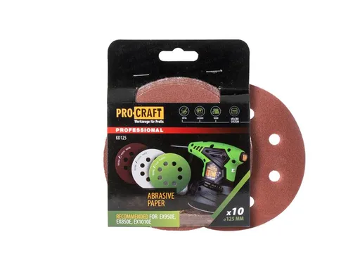 Papíry brusné P40 PROCRAFT KD125 10ks