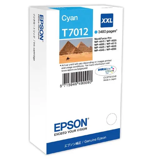 EPSON T7012 (C13T70124010) - originální cartridge, azurová, 34,2ml