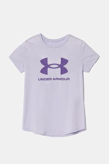 Dětské tričko Under Armour fialová barva