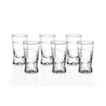 Glasmark Sada 6 panáků na vodku se zlatou spirálou - 25ml (G57-0090-0025-3008-00)