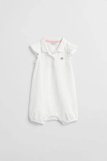 BODY GANT RUFFLED PIQUE ROMPER WHITE