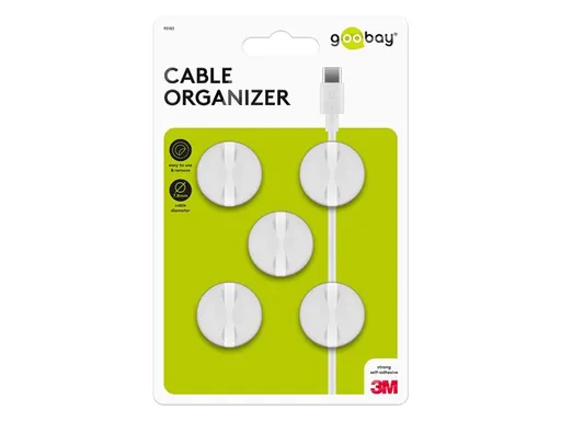 Organizér na kabely GOOBAY 95183 5ks White
