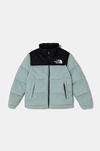 Dětská péřová bunda The North Face TEEN 1996 RETRO NUPTSE JACKET tyrkysová barva, NF0A8A4C1OC1