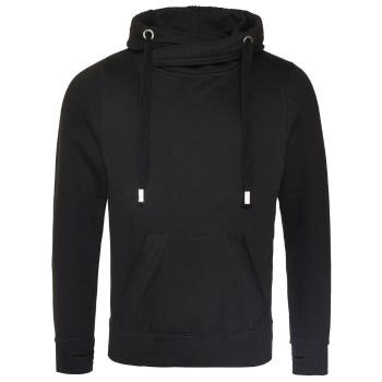 Just Hoods Mikina s překříženým límcem - Černá | XL