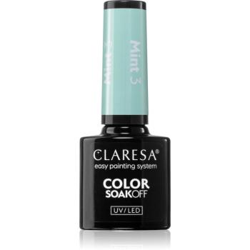 Claresa SoakOff UV/LED Color Mint gelový lak na nehty odstín 3 5 g