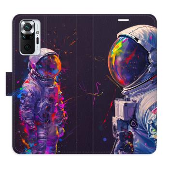 Flipové pouzdro iSaprio - Neon Astronaut 02 - Xiaomi Redmi Note 10 Pro