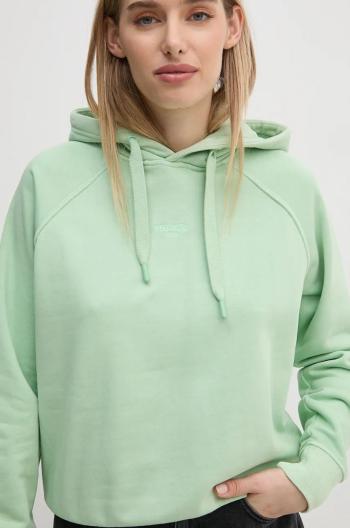 Mikina Pepe Jeans FELICITY HOODIE dámská, zelená barva, s kapucí, hladká, PL581462