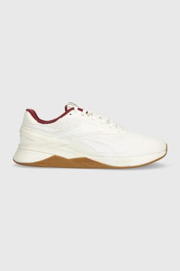 Tréninkové boty Reebok Nano X3 Varsity béžová barva