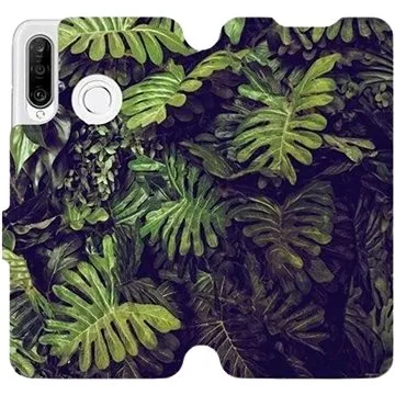 Flipové pouzdro na mobil Huawei P30 Lite - V136P Zelená stěna z listů (5903226897414)