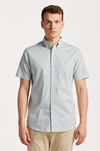 KOŠILE GANT REG MICRO PRINT SS SHIRT KALAMATA GREEN