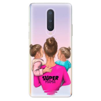 Odolné silikonové pouzdro iSaprio - Super Mama - Two Girls - OnePlus 8