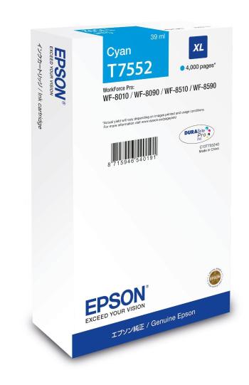 Epson T7552 XL C13T75524N azurová (cyan) originální cartridge