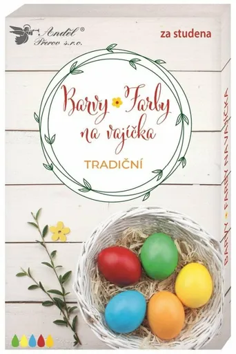 Barvy na vajíčka gelové 7741 tradiční, 5 ks v balení, barvení za studena