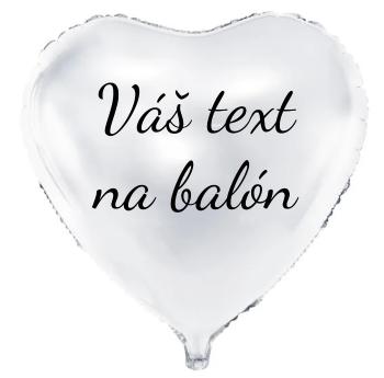 PartyDeco Fóliový balón s textem - Bílé srdce 61 cm