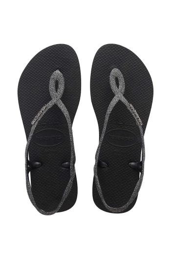 Dětské sandály Havaianas LUNA PREMIUMI BLACK černá barva