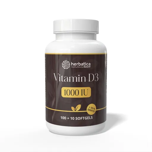 Vitamín D3 1000 IU - 110 tablet - Herbatica