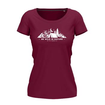 Bontis Dámské tričko BE WILD IN NATURE - Bordeaux | S