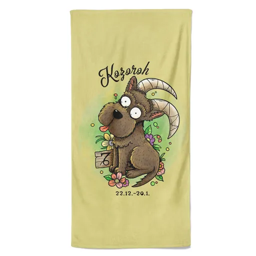 Osuška Psí znamení – kozoroh (Velikost osušky: 70x140cm)