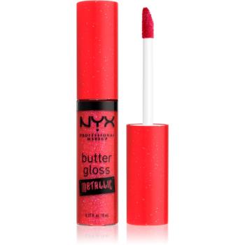 NYX Professional Makeup Butter Gloss Metallic metalický lesk na rty odstín 09 Blood 8 ml